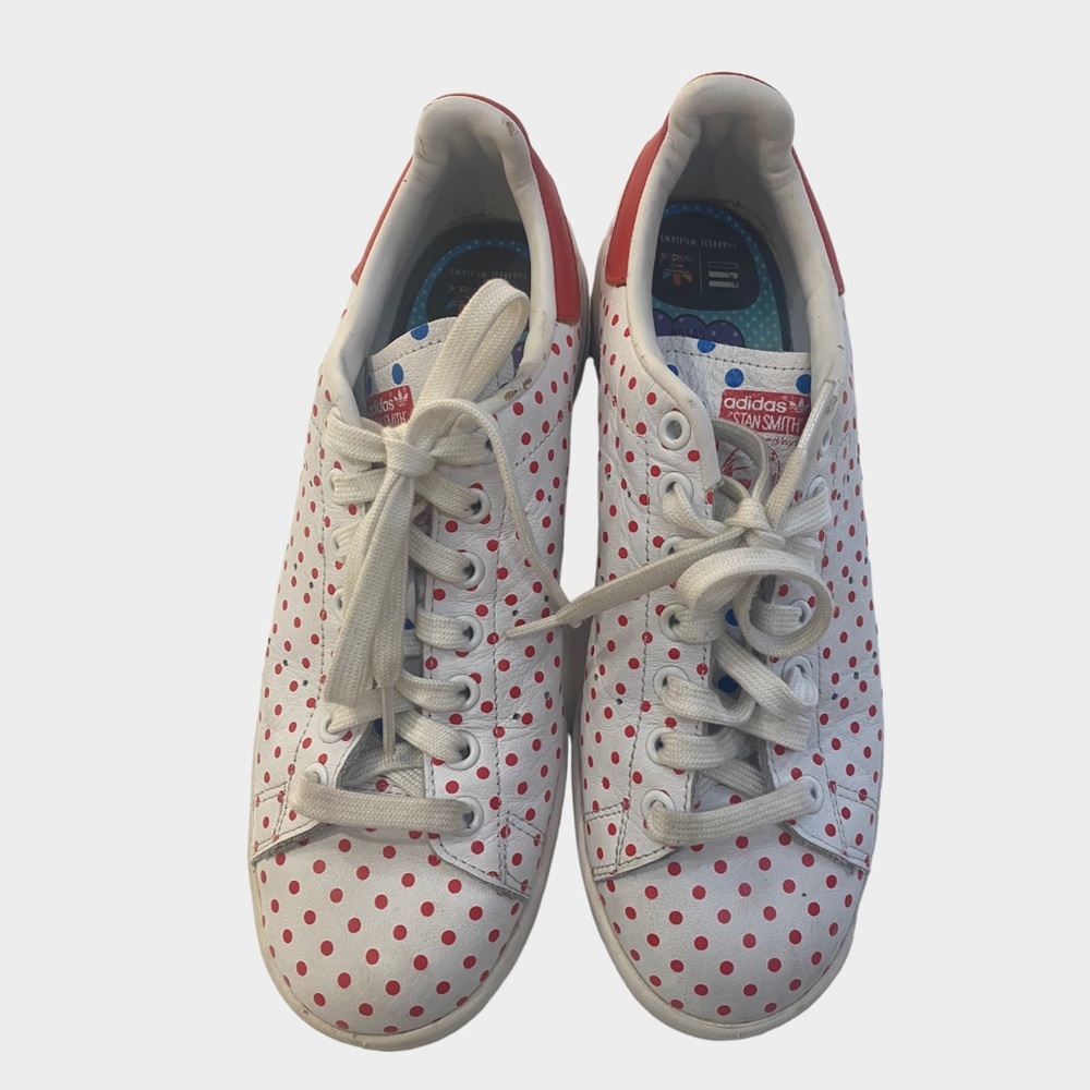 Adidas Stan Smith Leather Polka Dot Sneakers Shoes Pharrell Williams Size 8.5 - Picture 4 of 9